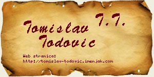 Tomislav Todović vizit kartica